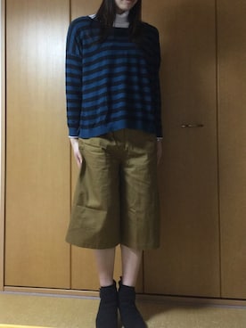 「BENETTON (UNITED COLORS OF BENETTON)（ベネトンユナイテッドカラーズオブベネトン）のアイテム（その他パンツ）」を使った、momojirikoさん（レディース・168cm）の冬コーディネート