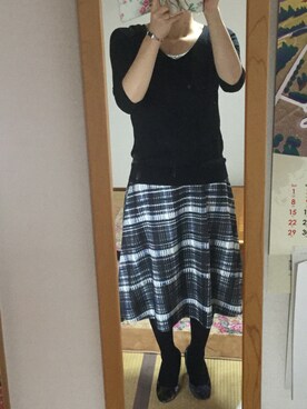 「BENETTON (UNITED COLORS OF BENETTON)（ベネトンユナイテッドカラーズオブベネトン）のアイテム（Tシャツ/カットソー）」を使った、momojirikoさん（レディース・168cm）の冬コーディネート