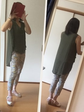 「SISLEY（シスレー）のアイテム（パンツ）」を使った、momojirikoさん（レディース・168cm）の夏コーディネート