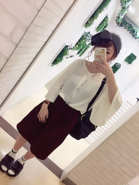 「アイテム（その他ヘアアクセサリー）」を使った、すえちゃんさん（レディース・150cm）の夏コーディネート