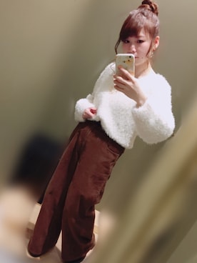 「アイテム（イヤリング）」を使った、すえちゃんさん（レディース・150cm）の冬コーディネート