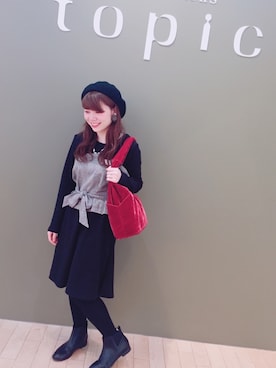 「ドッキングワンピ」｜すえちゃんさん（レディース・150cm）の冬コーディネート