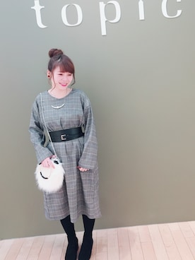 「アイテム（イヤリング）」を使った、すえちゃんさん（レディース・150cm）の冬コーディネート