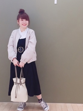 「アイテム（ブルゾン）」を使った、すえちゃんさん（レディース・150cm）の冬コーディネート