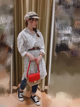 「アイテム（キャスケット）」を使った、すえちゃんさん（レディース・150cm・20代）の春コーディネート