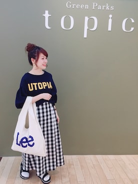 「earth music&ecology（アースミュージックアンドエコロジー）のearth×tevaFlatform universal（シューズ）」を使った、すえちゃんさん（レディース・150cm）の春コーディネート