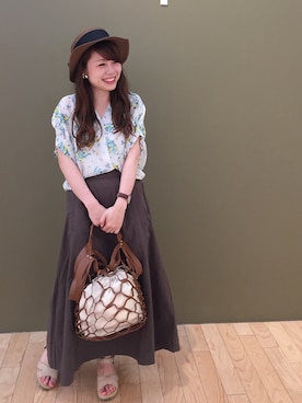 「Green　Parks（グリーンパークス）のアイテム」を使った、すえちゃんさん（レディース・150cm）の夏コーディネート