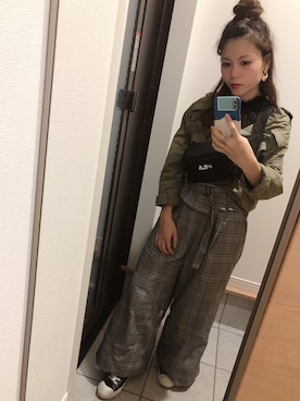 「ehka sopo（エヘカソポ）のアイテム」を使った、すえちゃんさん（レディース・150cm）の秋コーディネート