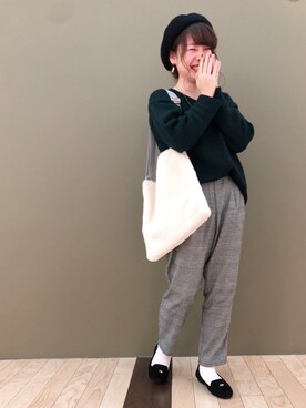 「タッセルシューズ」｜すえちゃんさん（レディース・150cm）の冬コーディネート