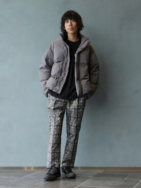 「Lui's（ルイス）のアイテム（ダウンジャケット/コート）」を使った、SATORU KASAIさん（メンズ・178cm）の秋コーディネート