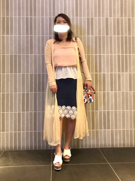 「abcdevol（エービーシーディーイーボル）のアイテム」を使った、chrさん（レディース・154cm）の夏コーディネート