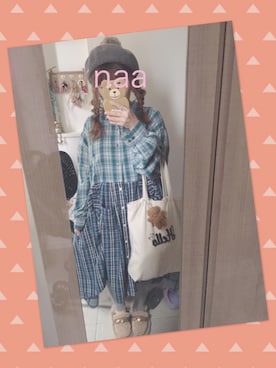 「古着好きな人と繋がりたい」｜「アイテム（シャツワンピース）」を使った、naaさん（レディース・153cm）の秋コーディネート