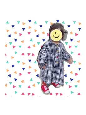 「むすめコーデ」｜「アイテム（ワンピース/ドレス）」を使った、naaさん（レディース・153cm）の夏コーディネート
