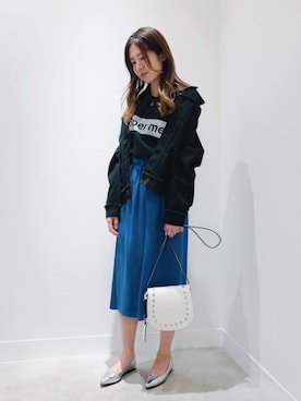 「BASISBROEK（バシスブルック）のアイテム（ジャケット/アウター）」を使った、Maiさん（レディース・162cm）の春コーディネート