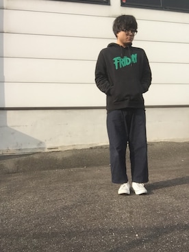 「nitraid（ナイトレイド）のアイテム（トップス）」を使った、ふみ。さん（メンズ・170cm）の冬コーディネート