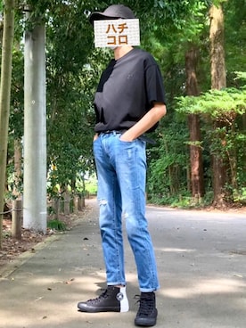 「STARTER BLACK LABEL（スターターブラックレーベル）のアイテム（Tシャツ/カットソー）」を使った、ハチコロさん（メンズ・174cm）の夏コーディネート