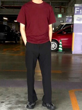 「UP START（アップスタート）のアイテム」を使った、ハチコロさん（メンズ・174cm）の夏コーディネート