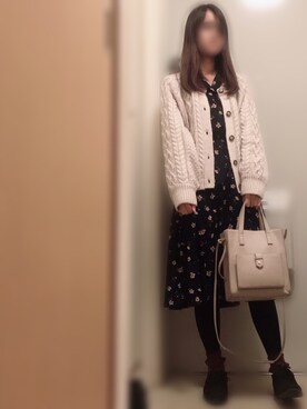 「one way（ワンウェイ）のアイテム（ワンピース/ドレス）」を使った、mami * さん（レディース・158cm）の冬コーディネート
