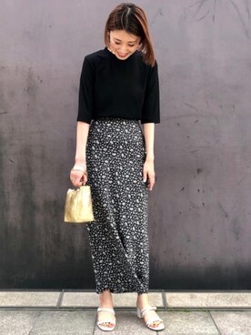 「LAURA DI MAGGIO（ローラディマッジオ）のアイテム」を使った、あきえさん（レディース・161cm）の夏コーディネート