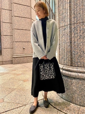 「green label relaxing（グリーンレーベルリラクシング）のアイテム（その他アウター）」を使った、あきえさん（レディース・161cm）の秋コーディネート