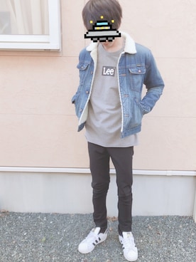 「LEE」｜「アイテム（その他アウター）」を使った、イチノセさん（メンズ・173cm）の冬コーディネート