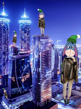 「アイテム（ステンカラーコート、ゴールド系）」を使った、overfacingさん（レディース・162cm）の冬コーディネート