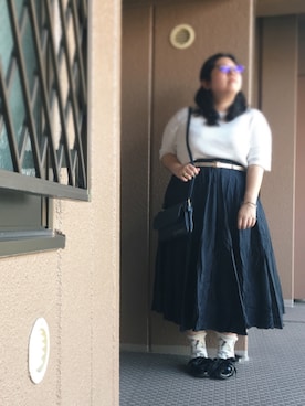 「ぽっちゃり、夏」｜「アイテム（スカート）」を使った、アユミ - オンガクスさん（レディース・155cm）の秋コーディネート