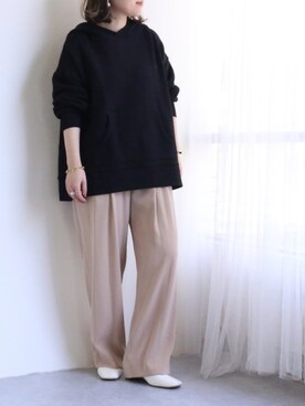 「TRIANGLE PALETTE（トライアングルパレット）のアイテム（トップス）」を使った、emikoさん（レディース・152cm）の春コーディネート