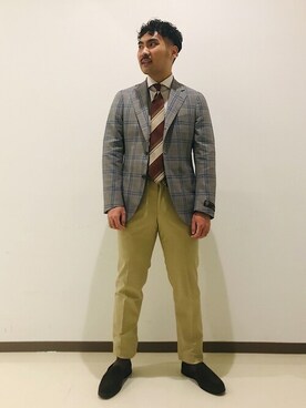 ネクタイ オレンジ 橙色系 コーディネート Zozotown