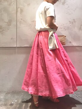 「BEARDSLEY」｜「アイテム（その他シューズ）」を使った、yamさん（レディース・152cm）の夏コーディネート