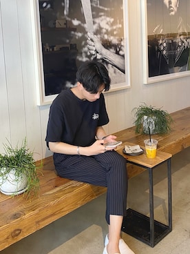 「SPAO（スパオ）のアイテム」を使った、lenkosakuさん（メンズ・182cm）の春コーディネート