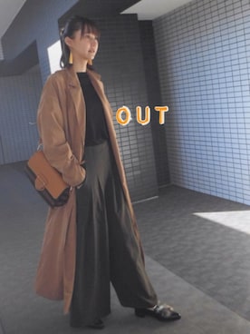 「プラダ」｜「アイテム（その他アウター）」を使った、美優さん（レディース・165cm）の冬コーディネート
