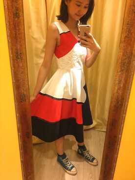 「Chesty（チェスティー）のアイテム（ワンピース/ドレス）」を使った、美優さん（レディース・165cm）の春コーディネート