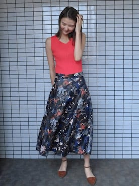 「M.deux（エムドゥ）のアイテム（トップス）」を使った、美優さん（レディース・165cm）の夏コーディネート