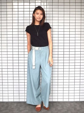 「LOWRYS FARM（ローリーズファーム）のセパレートパンプス　714388（パンプス）」を使った、美優さん（レディース・165cm）の夏コーディネート