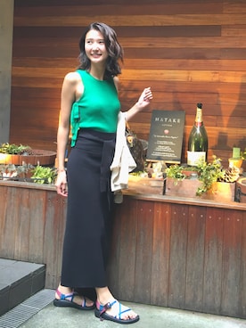 「11AM（-）のアイテム」を使った、美優さん（レディース・165cm）の夏コーディネート