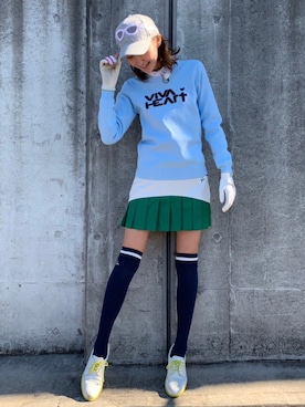 「アイテム（ニット/セーター）」を使った、美優さん（レディース・168cm・30代）の春コーディネート