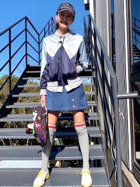 「アイテム（ブルゾン）」を使った、美優さん（レディース・168cm・30代）の春コーディネート