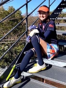 「アイテム（ポロシャツ）」を使った、美優さん（レディース・168cm・30代）の春コーディネート