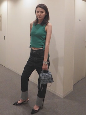 「11AM（-）のアイテム」を使った、美優さん（レディース・168cm）の春コーディネート