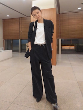 「ESPERANZA（エスペランサ）のアイテム（ローファー）」を使った、美優さん（レディース・168cm）の秋コーディネート