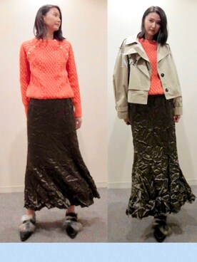 「ESPERANZA（エスペランサ）のアイテム（ローファー）」を使った、美優さん（レディース・168cm）の冬コーディネート