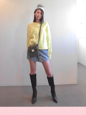 「GEOX（ジェオックス）のアイテム」を使った、美優さん（レディース・168cm）の春コーディネート