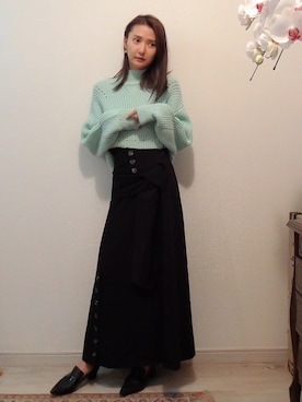 「Ameri（アメリ）のアイテム」を使った、美優さん（レディース・168cm）の秋コーディネート
