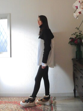 美優さん（レディース・168cm）の冬コーディネート