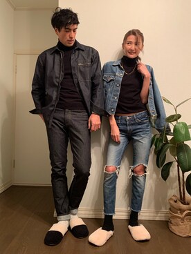 「Anthe（アンテ）のアイテム」を使った、美優さん（レディース・168cm）の冬コーディネート