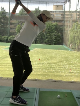 「トレーニング」｜「アイテム（帽子）」を使った、美優さん（レディース・168cm）の春コーディネート