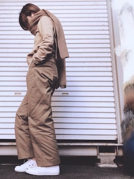 「THE SHINZONE（ザ　シンゾーン）のハイウエストチノパンツ（チノパンツ）」を使った、g g g.さん（レディース・157cm）の秋コーディネート