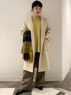 「green label relaxing（グリーンレーベルリラクシング）のアイテム（その他アウター）」を使った、minakawaさん（レディース・155cm）の秋コーディネート