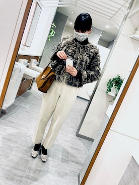 「cellar door」｜「アイテム（その他アウター）」を使った、chihiroさん（レディース・167cm）の冬コーディネート